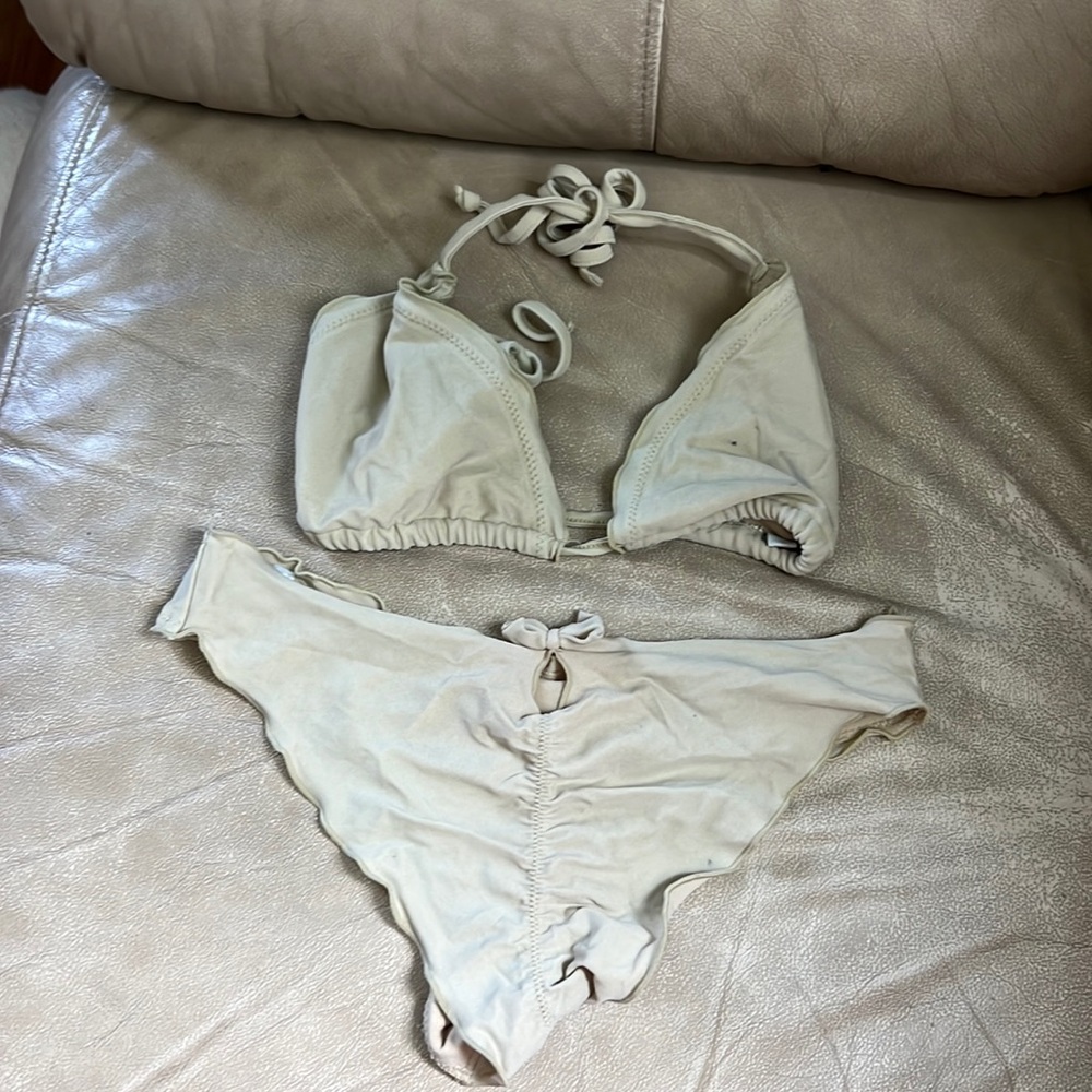 Cream sparkle bikini